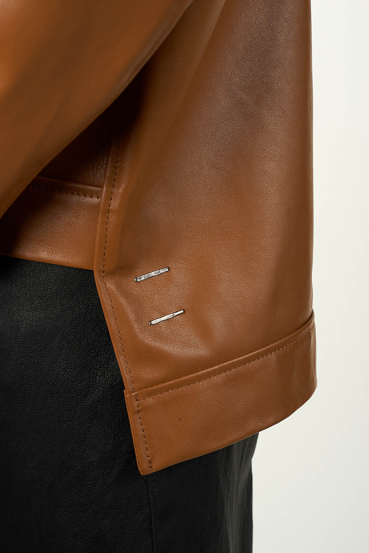 DANIELE BASTA LEATHER AND SILVER JACKET